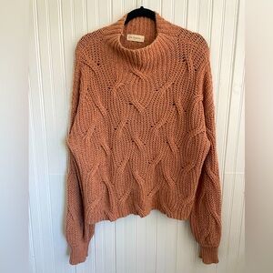 Women’s By Together Penny Chunky Knit Pullover in Pumpkin Size M
